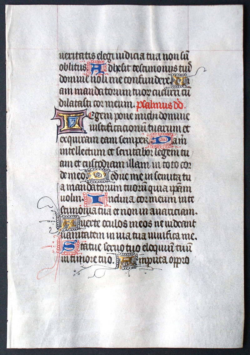 Medieval Book of Hours Leaf c 1450 - For the English Market
