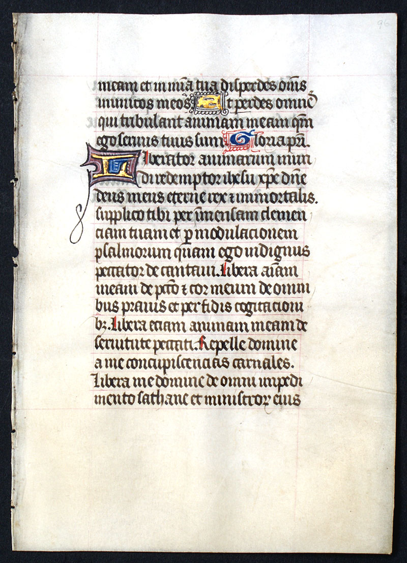 A Book of Hours Leaf - Prayer by Venerable Bede - c 1450