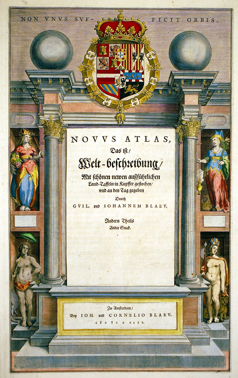 c 1642 Title Page for Blaeu Atlas