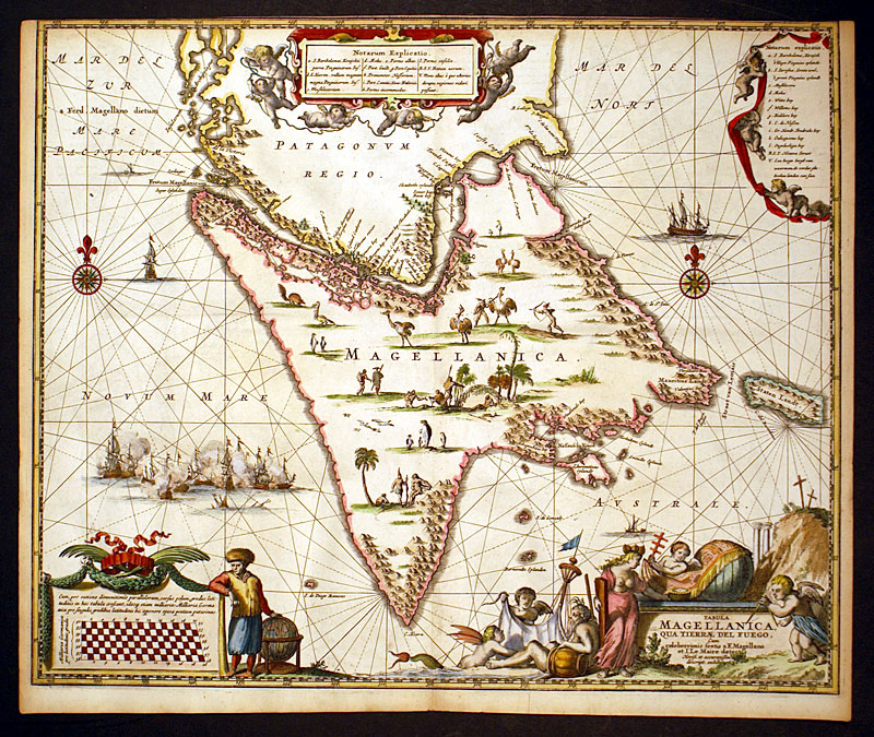 ''TABULA MAGELLANICA...'' c 1671 Montanus Tierra del Fuego