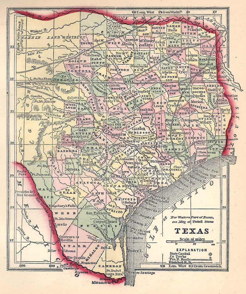 Texas C 1857 Morse Gaston M 139 0 00 Antique Manuscripts Maps Prints And Antiquities