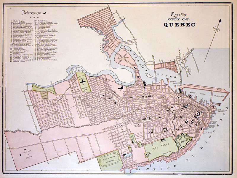 c 1889 ''City of QUEBEC''  - Cram