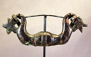 Bronze ''Dolphin'' Handle - Roman - c 1st - 3rd century AD