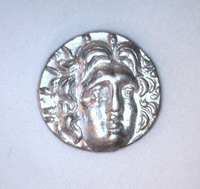 Greek Silver Tetradrachm - Helios& Rose Bud - 205-190 BC