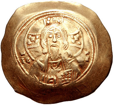 Gold Nomisma with Bust of Christ      c 1071-1078 AD