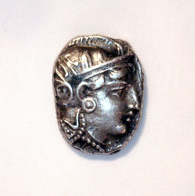 Greek Silver Tetradrachm - ATHENA & OWL     c 393-300 BC