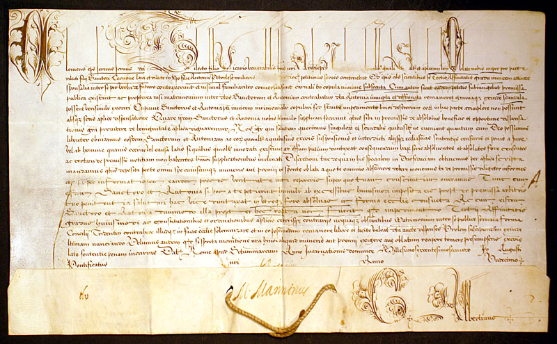 Papal Bull dated 1602 - Pope Clement VIII