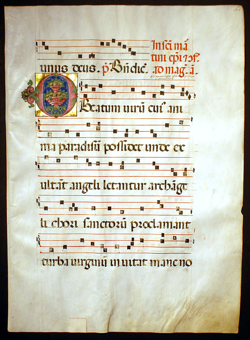 Gregorian Chant - c. 1470-80 Bologna - Elaborate initial