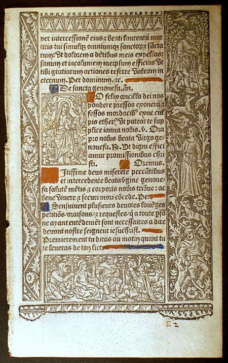 Renaissance Book of Hours Leaf - Faith and Hope
