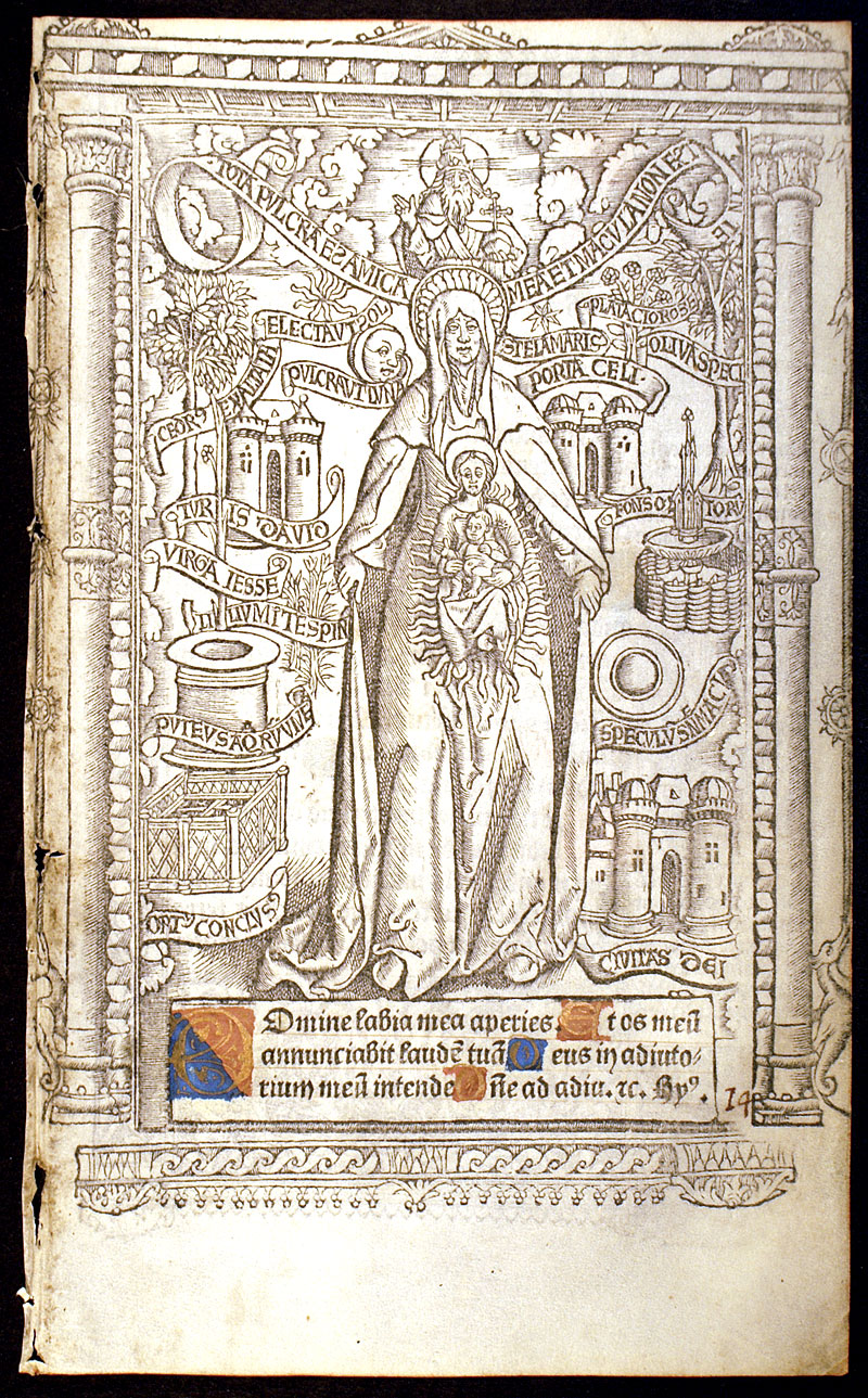The Virgin of the Litanies - c 1506 Book of Hours Leaf