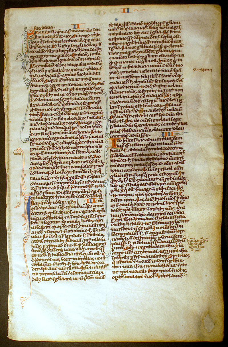 Medieval Bible Leaf - II Corinthians