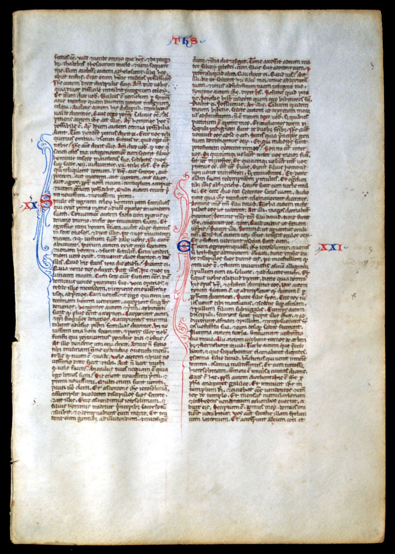 Medieval Bible Leaf - Matthew - Many are called...