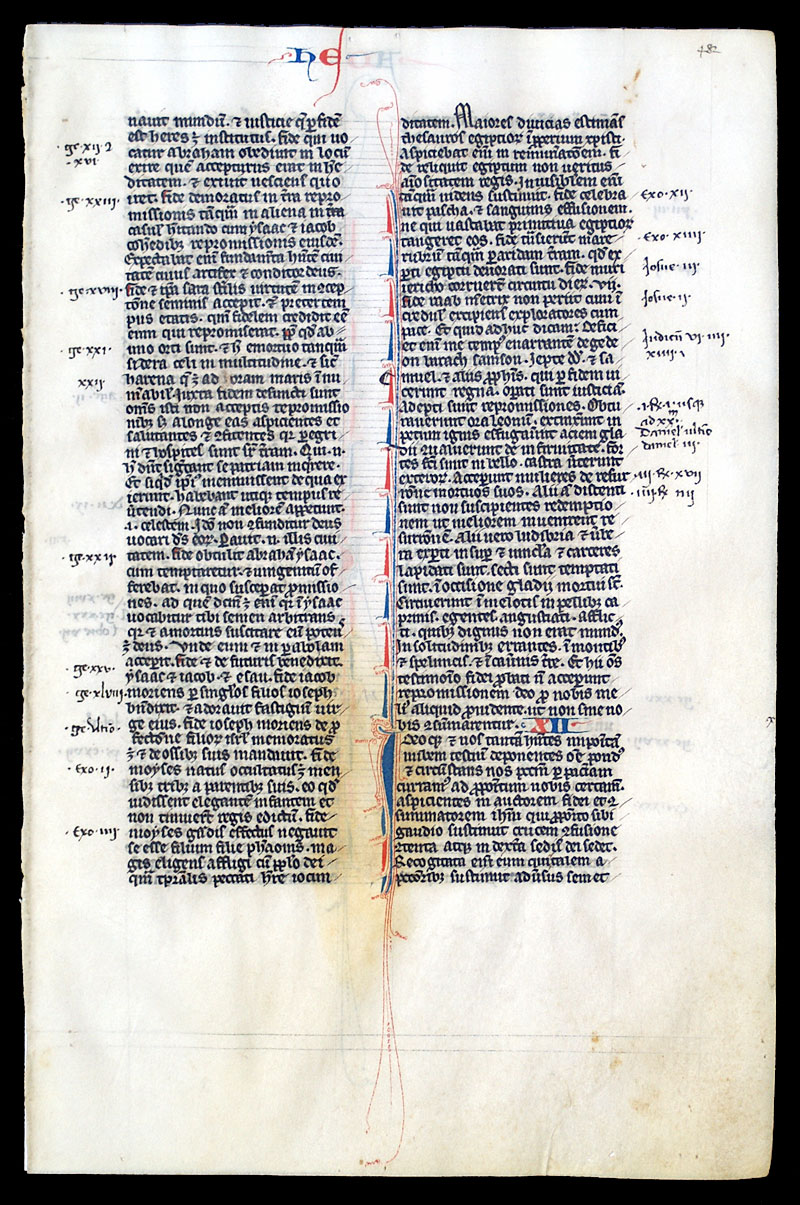 Medieval Folio Bible Leaf - c 1247 Johannes Grusch Workshop