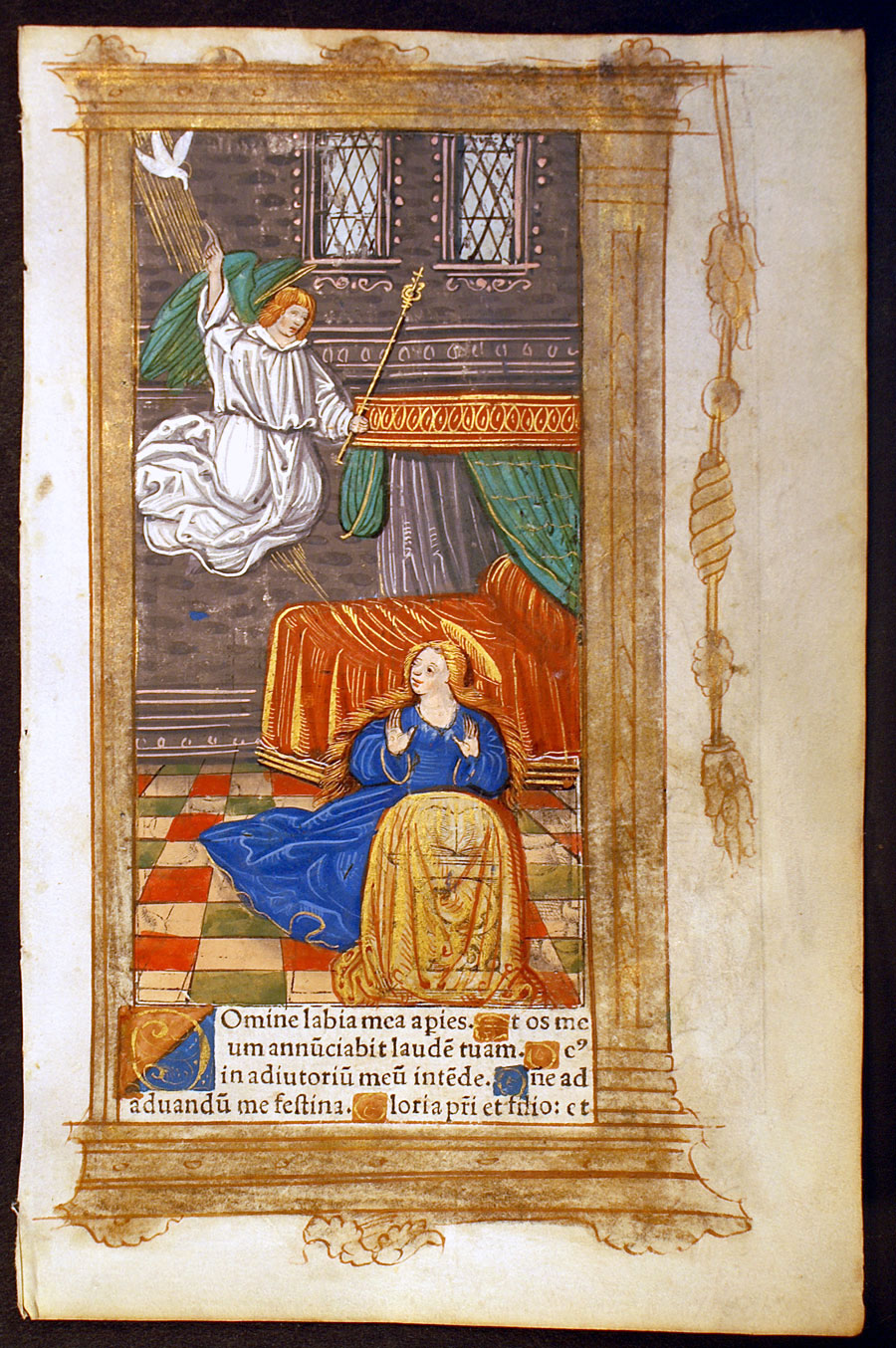 Book of Hours Leaf c 1518 - Miniature of the Annunciation