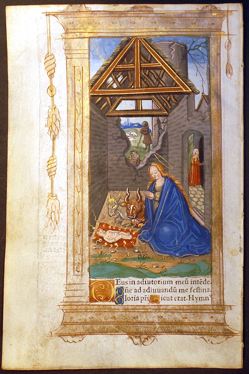 Book of Hours Leaf c 1518 - The Nativity
