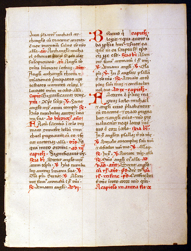 Medieval Breviary Leaf c 1475 - The Apocalypse/Revelations