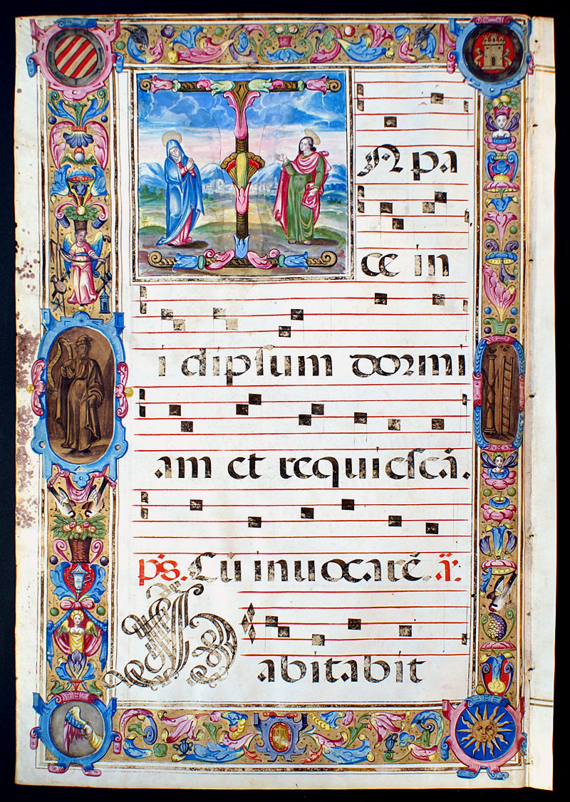 Gregorian Chant - dated 1599 - Highly decorative