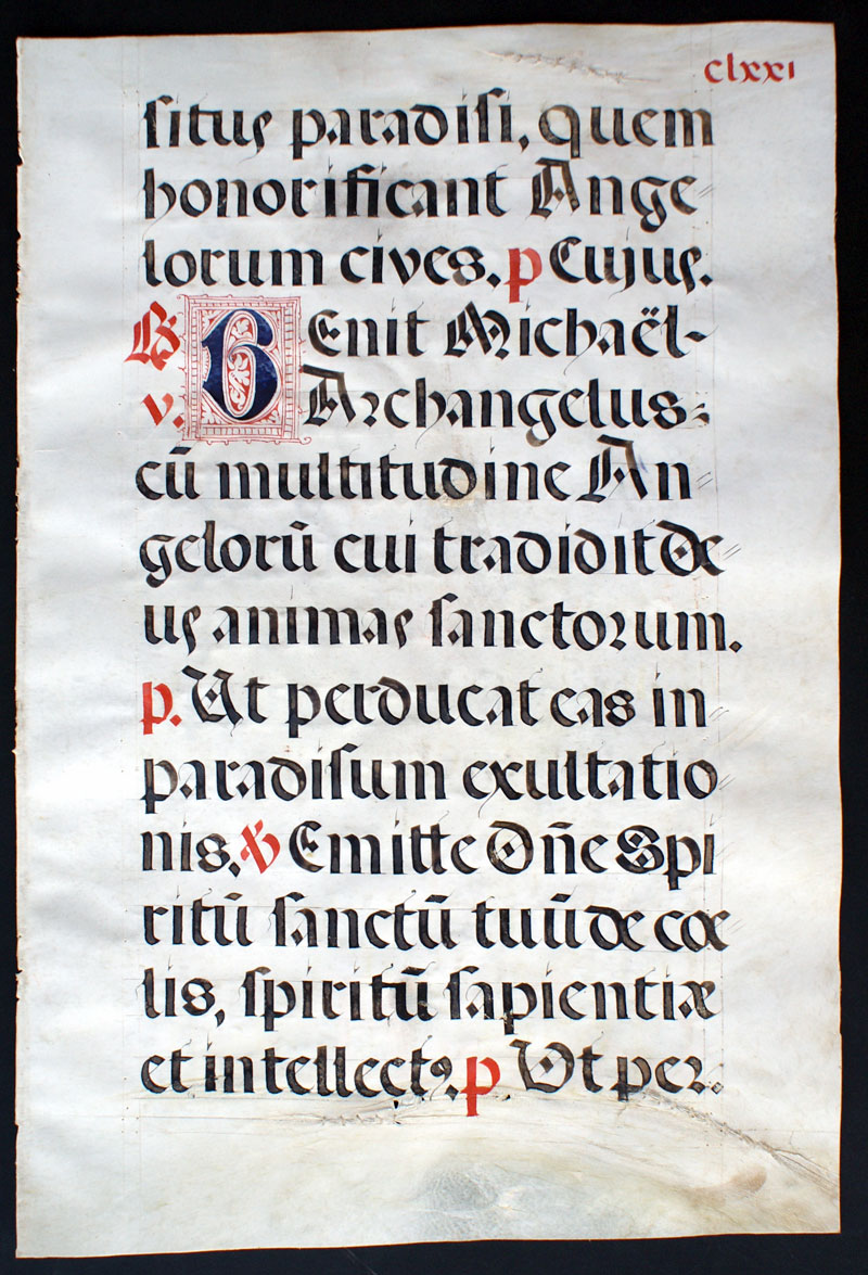 Gregorian Chant - Feast of St. Michael, c. 1550 - Spain