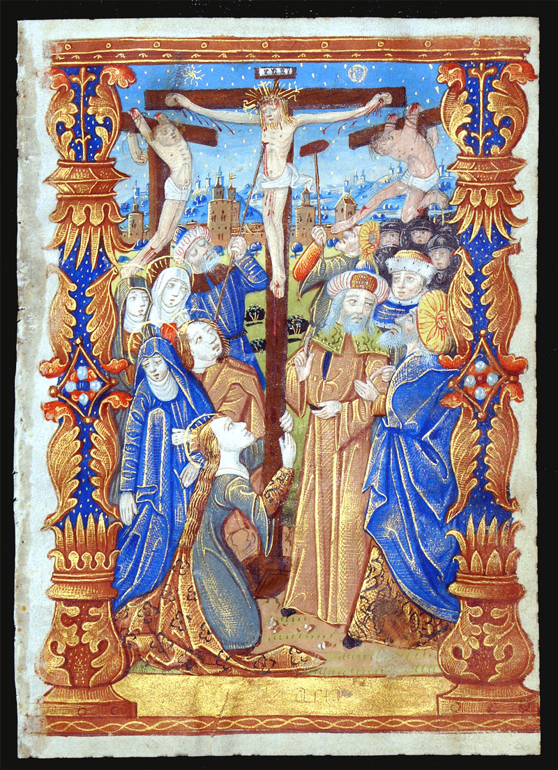 Book of Hours Leaf c 1490-1510 - The Crucifixion - Rouen