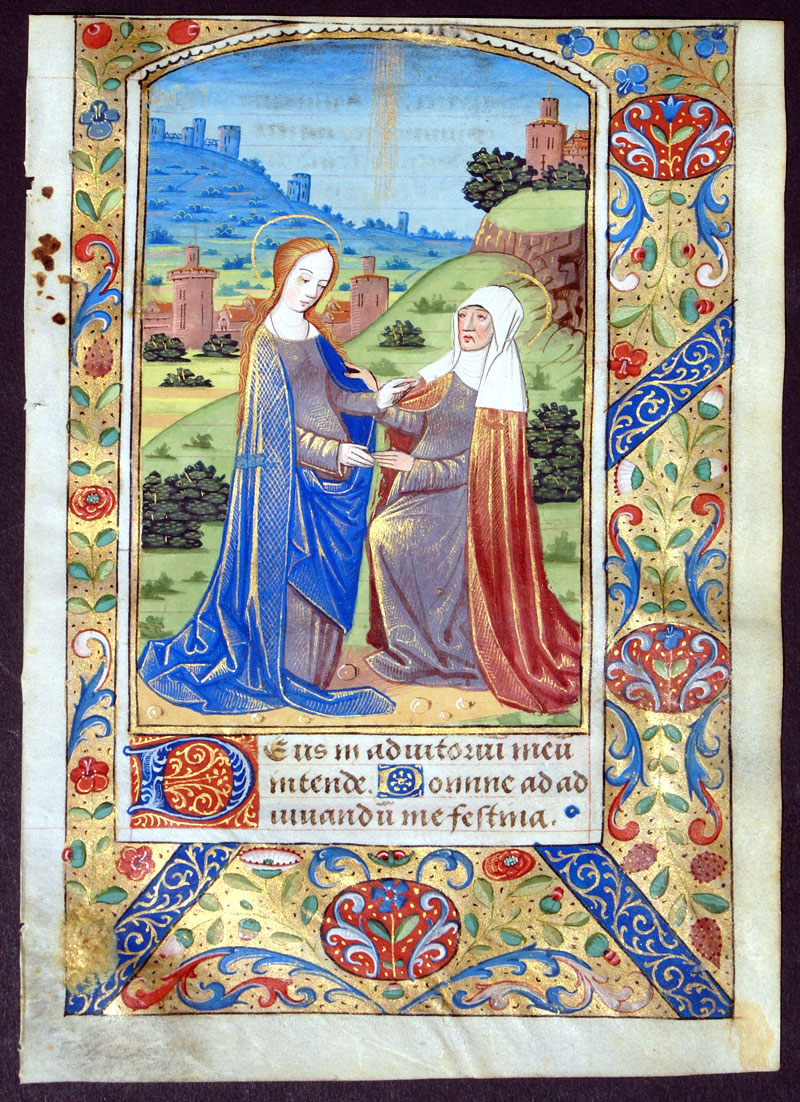 Book of Hours Leaf - c 1470-90 - The Visitation