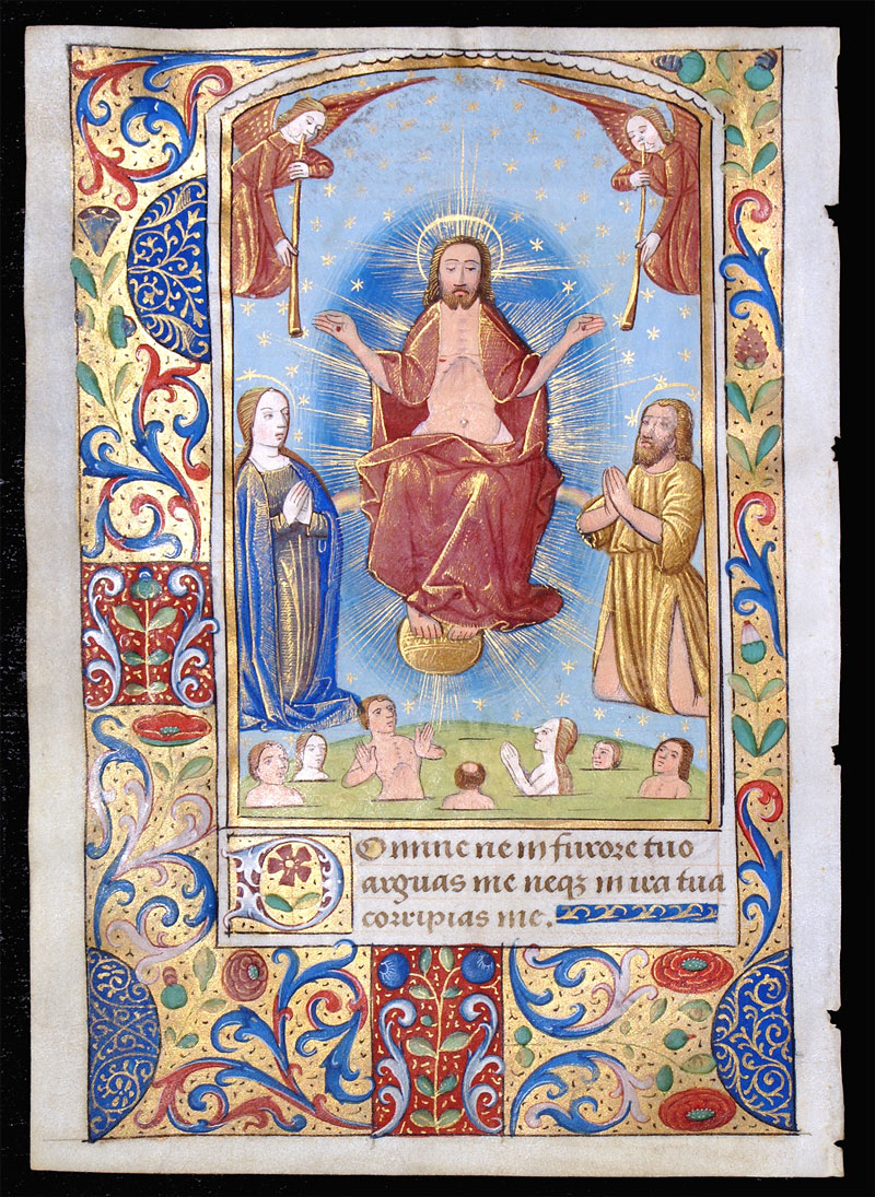 Book of Hours Leaf c 1470-90 - The Last Judgment