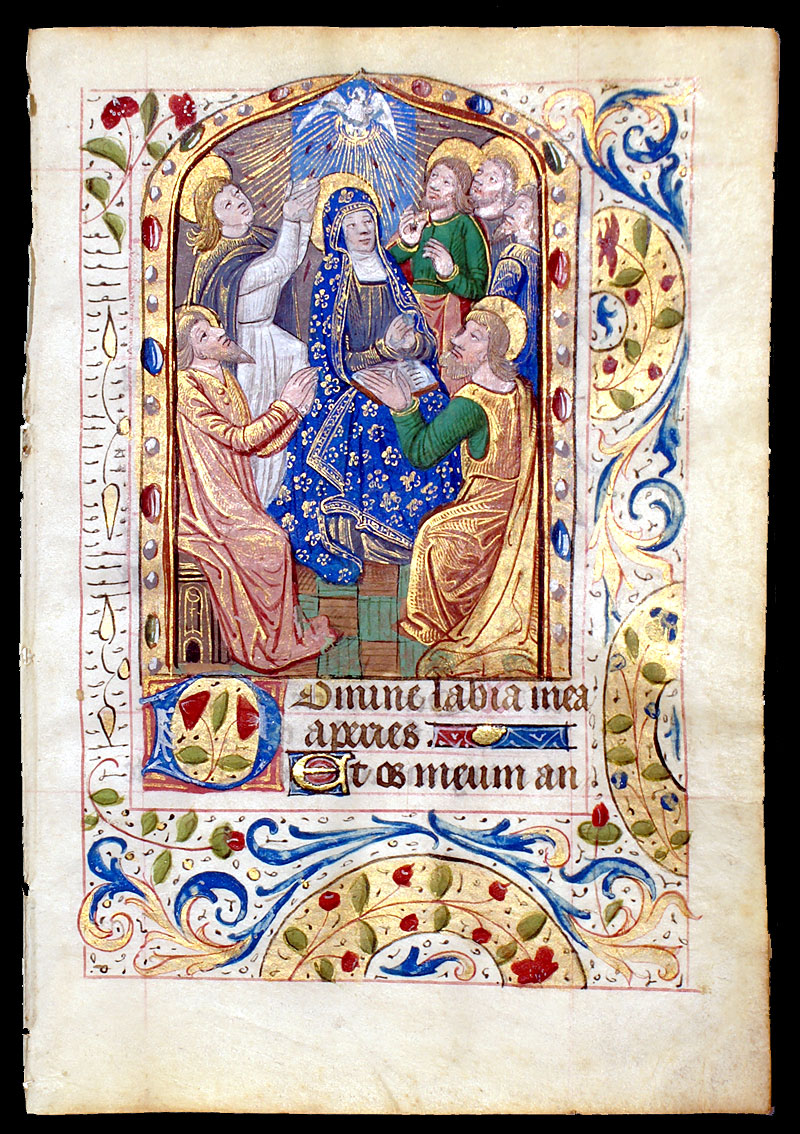 Book of Hours Leaf - The Pentecost - c 1490-1500