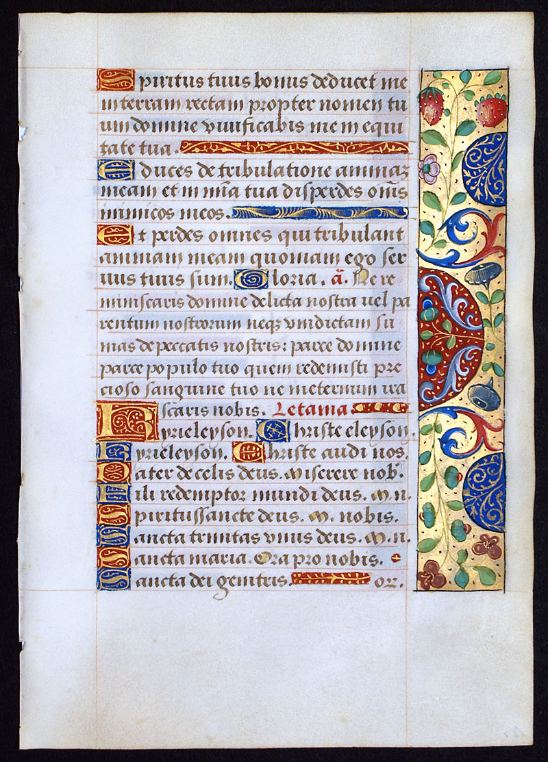 A Book of Hours Leaf - c. 1470-90 - Litany of the Saints