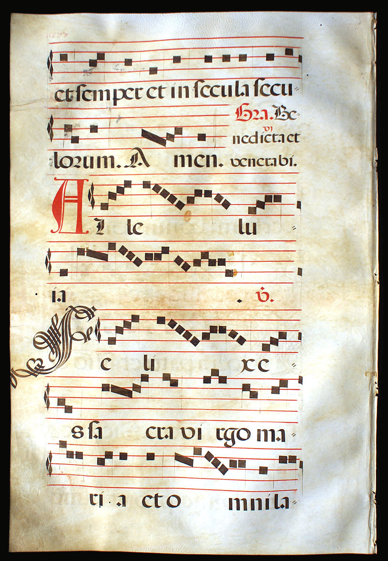 Antiphonal Leaf c 1612 - Nativity of Blessed Virgin Mary