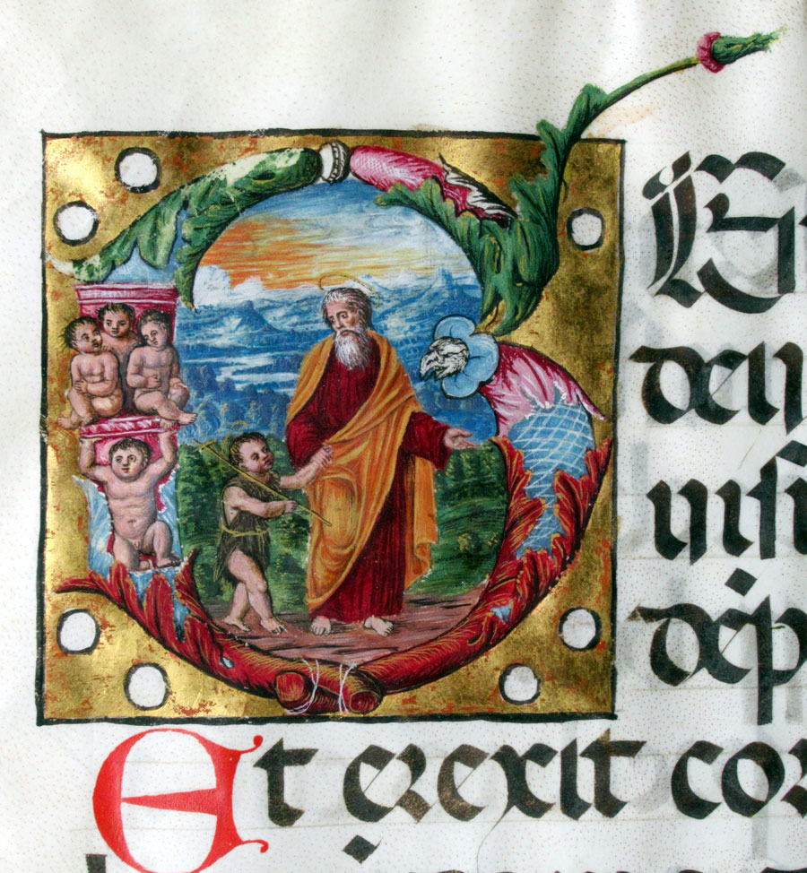 c 1470 Gregorian Chant - Zachary & John the Baptist - Lombardy