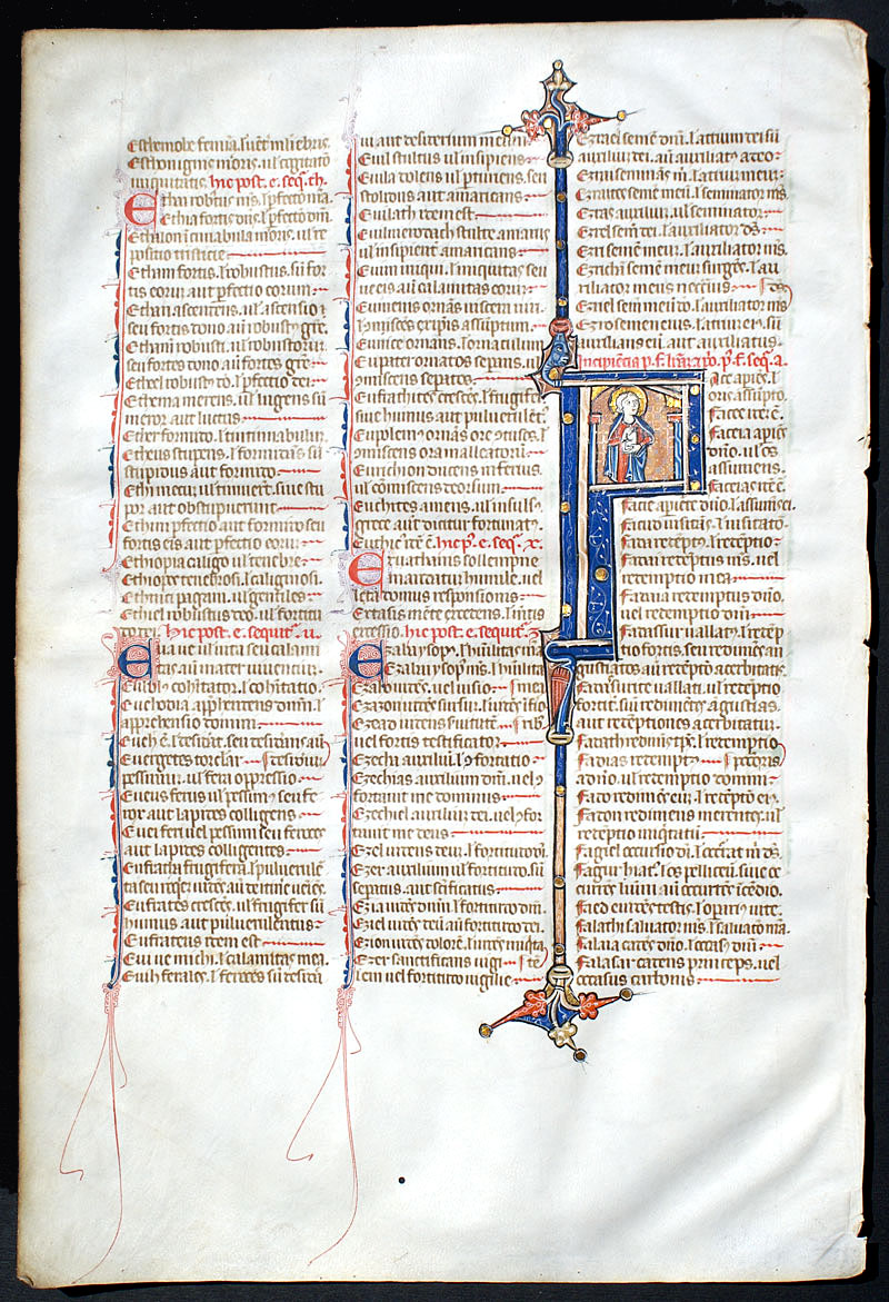 Medieval Bible Leaf - Lexicon - Exceptional Miniature