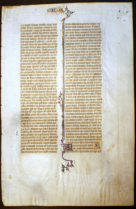 Medieval Bible Leaf - From St. Albans Abbey in England