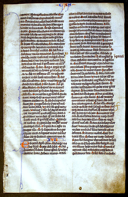 Medieval Bible Leaf - Luke - Faith like a mustard seed