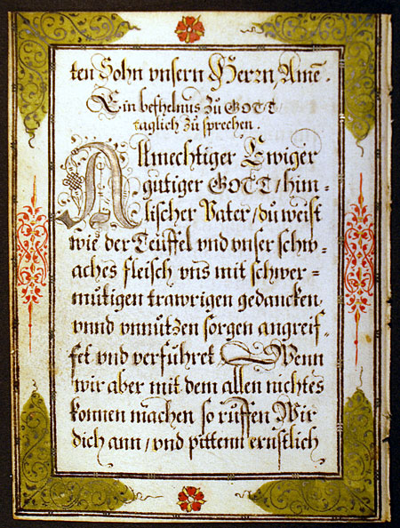 Unusual Prayerbook Leaf - scribed by Johann Naevium