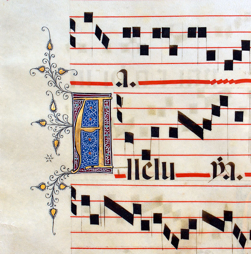 c 1460-90 Gregorian Chant - Elaborate initials - Seville