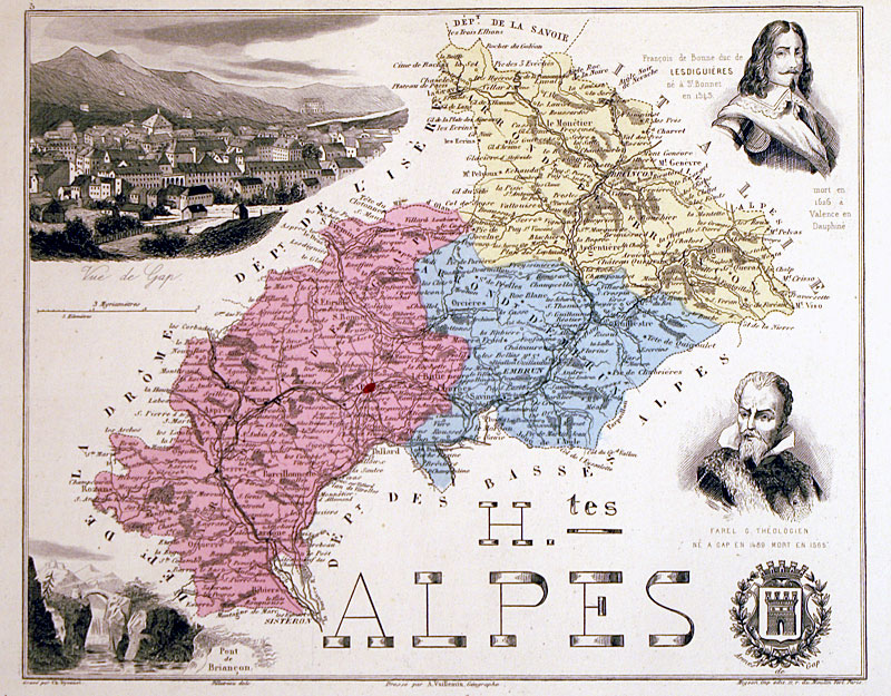 c 1879 '' HTES ALPES'', Alpes-de-Haute-Provence - Migeon
