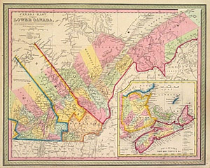 â€œCANADA EAST FORMERLY LOWER CANADAâ€ c 1850 - Cowperthwait