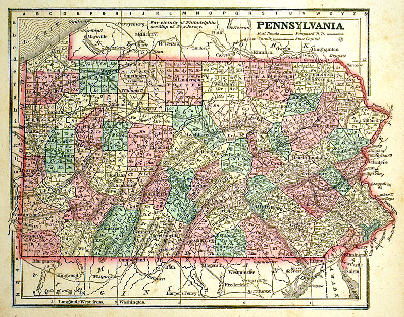 PENNSYLVANIA c. 1857 - Morse & Gaston