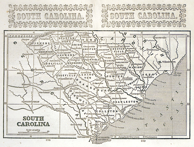 SOUTH CAROLINA c. 1851 - Phelps