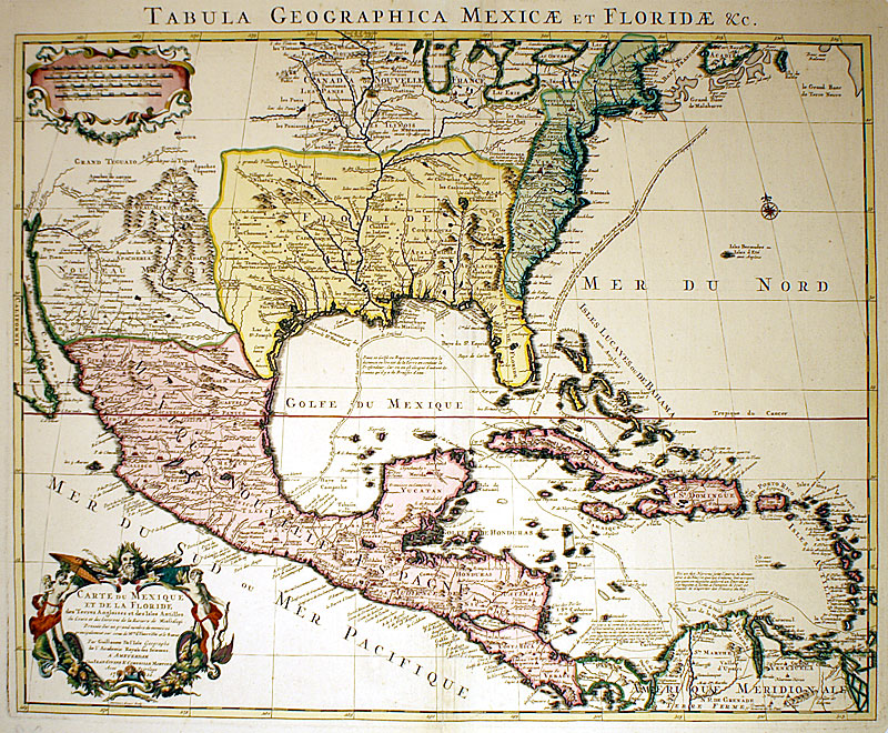 ''Carte du Mexique et de la Floride...'' c 1722 - Covens Mortier