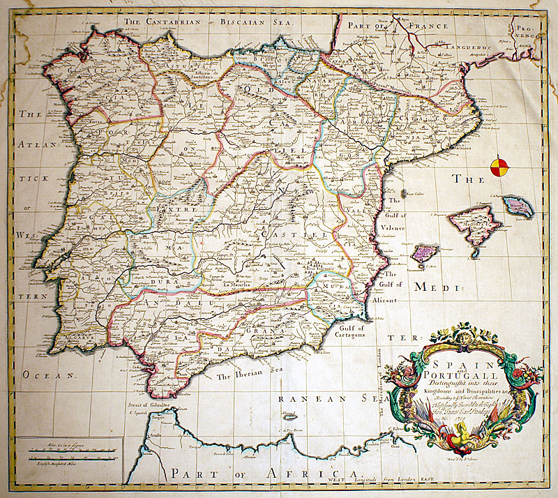 ''Spain and Portugall..'' Senex c 1719
