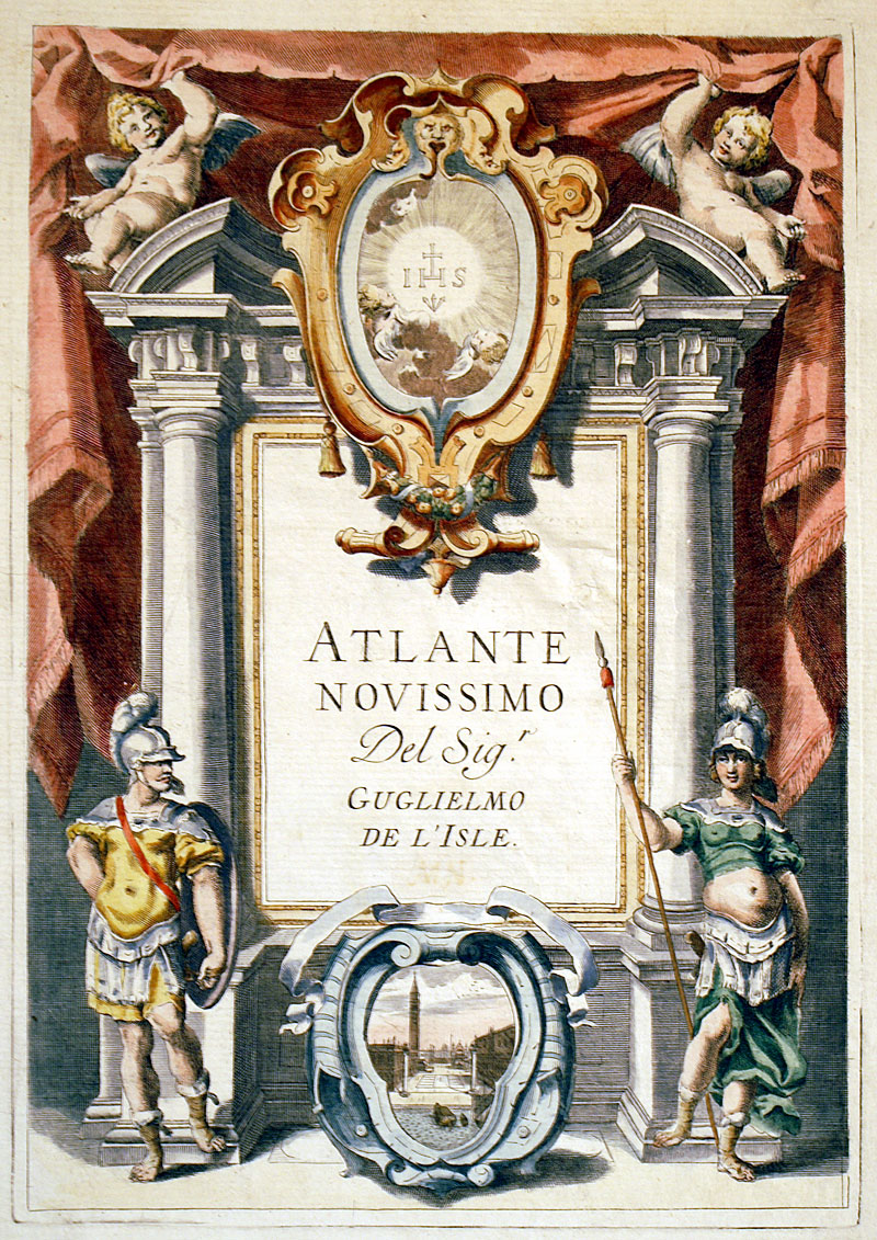 c 1740 Title Page - Rare DeL'Isle/Albrizzi Atlas