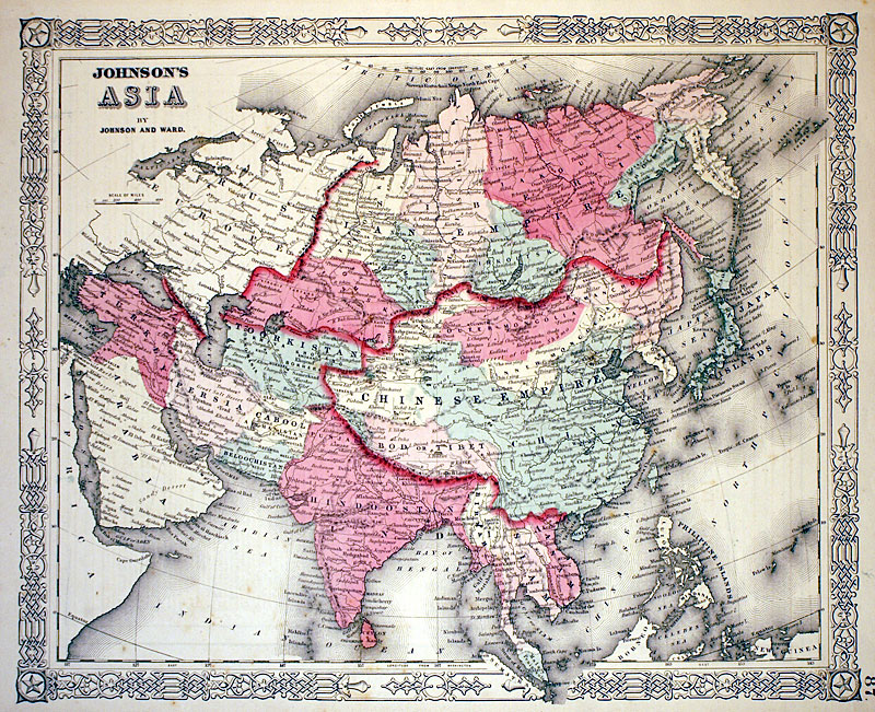 c 1864 Johnson's Asia