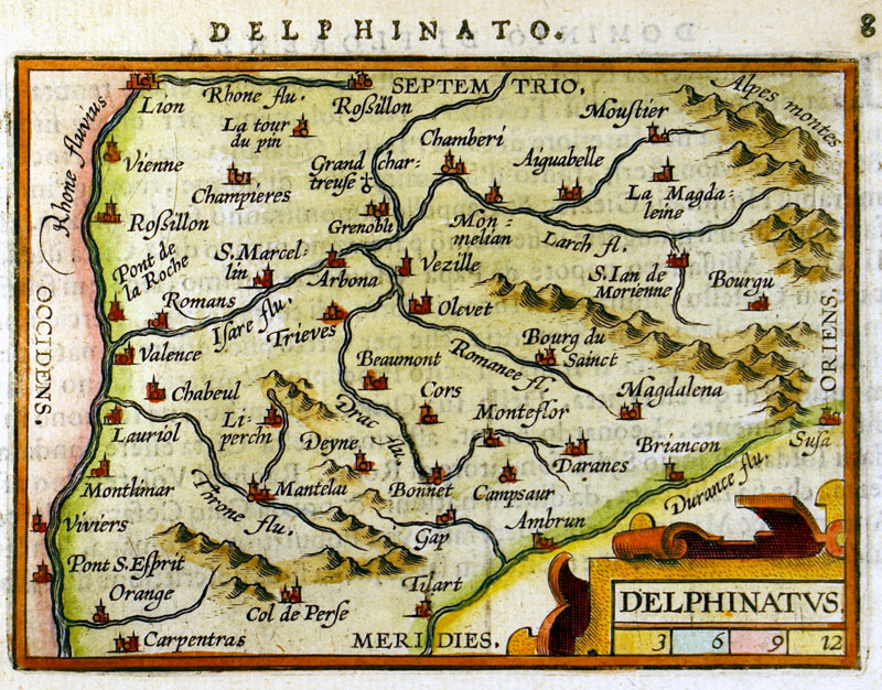 ''DELPHINATVS'' c 1602 - Ortelius-Vrient