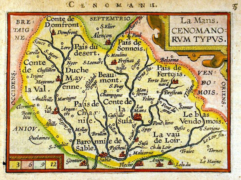 ''La Mans....'' c 1601 - Ortelius-Vrients