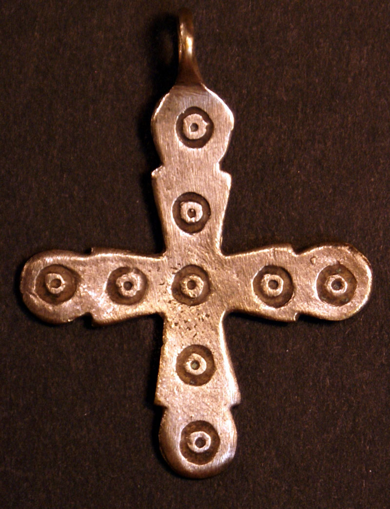 Eastern Roman/Byzantine Silver Cross      c 6th - 9th century AD