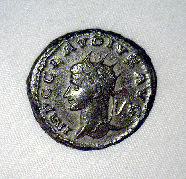 Ancient Roman Bronze Coin - Claudius Gothicus & Mars