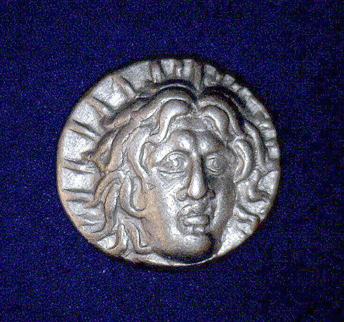 Silver Diadrachm - Helios & Rose Bud - c 250-230 BC