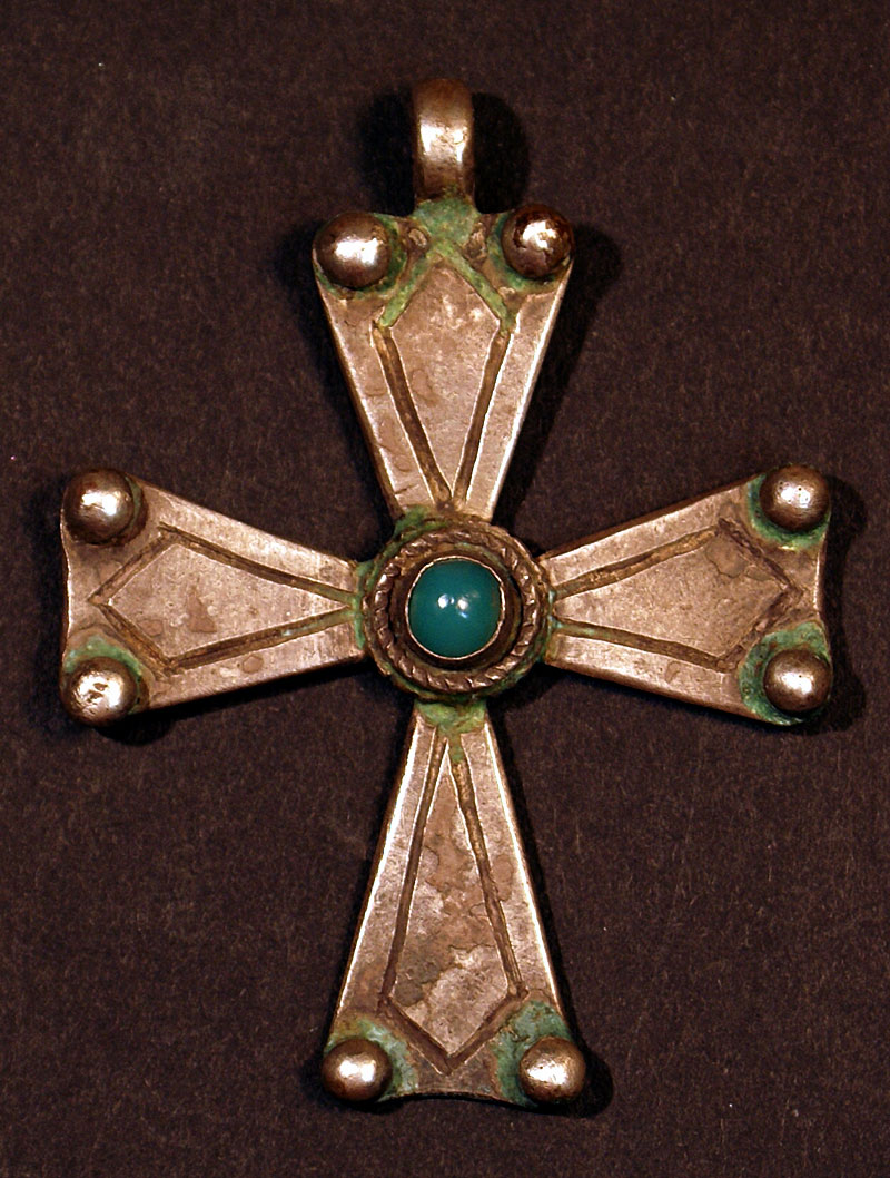 Eastern Roman/Byzantine Silver Cross   c 11th - 12th century AD