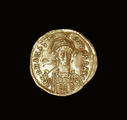 Gold Solidus, Anastasius          c 491-518 AD