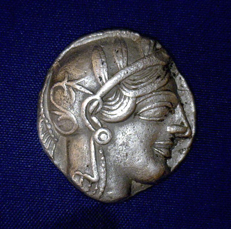 Greek Silver Tetradrachm - Athena & Owl      c. 454-404 BC